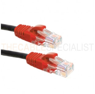 Cat5e U/UTP Cross-over Cable, AWG24, PVC, Black, 0.5m
