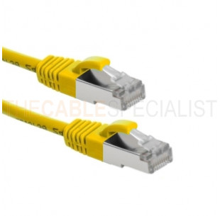Cat6 S/FTP Patch Cord, AWG26, PVC, Yellow, 0.5m