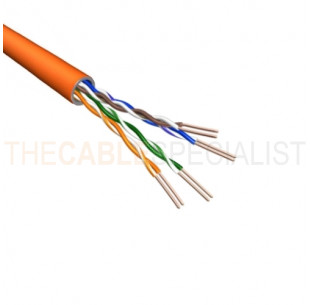Cat.6 U/UTP Cable, Stranded, AWG24, LSZH, Orange, 500m