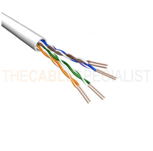 Cat6 U/UTP Cable, Stranded, AWG24, PVC, White, 500m