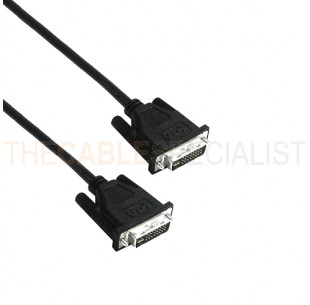 DVI Cable, Duallink 24+5, Black, 2m