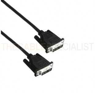 DVI Cable, Singlelink 18+1, Black, 3m