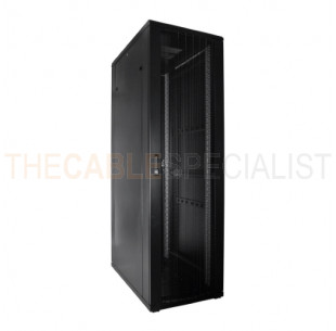 Server rack, 27U, 800 x 1000, Perforated doors, Black