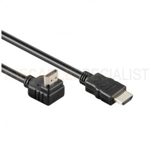 HDMI 1.4 Cable, Angled, Black, 1.5m