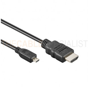 Micro HDMI 1.4 Cable, Black, 1.5m