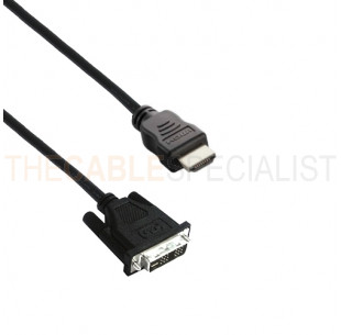 HDMI - DVI Cable, Singlelink (18+1), Black, 3m