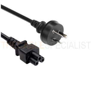Power Cord, Australia - C5, 3x 0.75mm², Black, 1.8m