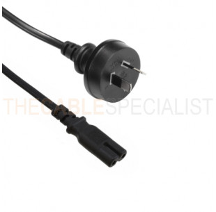 Power Cord, Australia - C7, 2x 0.75mm², Black, 1.8m