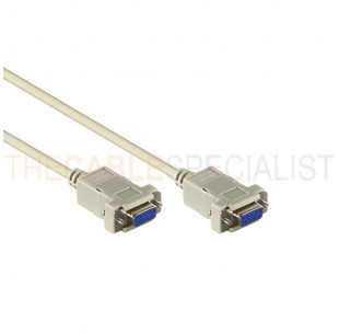 Null-modem Cable, DB9, female - female, 2m