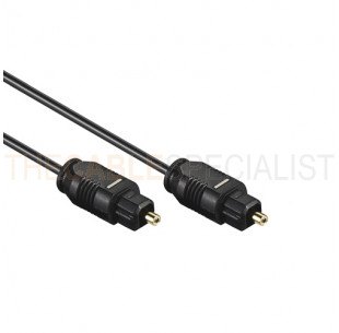Optical Audio Cable, Toslink, Black, 1m