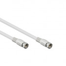 Antenne Cable, F-plug - F-plug, White, 7.5m