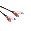 Audio Cable, 2x RCA, Black, 10m