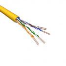 Cat5e U/UTP Cable, Stranded, AWG24, PVC, Yellow, 500m