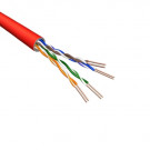 Cat5e U/UTP Cable, Stranded, AWG24, PVC, Red, 500m