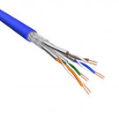 Cat.6 S/FTP Cable, Stranded, AWG26, LSZH, Blue, 500m