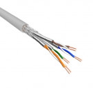 Cat.6 S/FTP Cable, Stranded, AWG26, LSZH, Light Grey, 500m