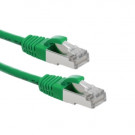 Cat6 S/FTP Patch Cord, AWG26, PVC, Green, 0.5m