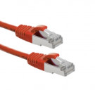 Cat6 S/FTP Patch Cord, AWG26, PVC, Red, 0.5m