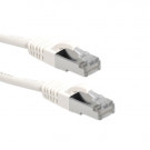 Cat6 S/FTP Patch Cord, AWG26, PVC, White, 0.5m
