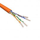 Cat.6 U/UTP Cable, Stranded, AWG24, LSZH, Orange, 500m