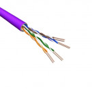 Cat.6 U/UTP Cable, Stranded, AWG24, LSZH, Purple, 500m