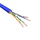 Cat6 U/UTP Cable, Stranded, AWG24, PVC, Blue, 500m