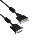 DVI Extension Cable, Duallink 24+1, High Quality, Black, 2m
