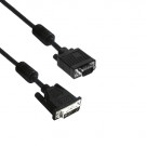 DVI - VGA Cable, High Quality, Black, 10m