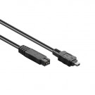 FireWire Cable, 9-pin - 4-pin, Black, 2m