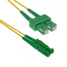 Fibre Optic Patch Cord, 9/125 (OS1), E2000/APC - SC/APC, Duplex, 1m