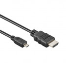Micro HDMI 1.4 Cable, Black, 1.5m
