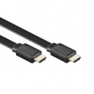 HDMI 1.4 Cable, Flat, Black, 1m