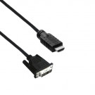 HDMI - DVI Cable, Singlelink (18+1), SLAC, Black, 10m