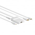 Mini DisplayPort - HDMI + 5.1 Audio Adapter, White, 0.6m