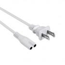 Power Cord, America (US) - C7, 2x AWG18, White, 1.8m