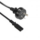 Power Cord, Argentina - C7, 2x 0.75mm², Black, 1.8m