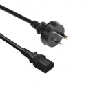 Power Cord, Australia - C13, 3x 0.75mm², Black, 1.8m