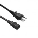 Power Cord, Brazil - C13, 3x 0.75mm², Black, 1.8m