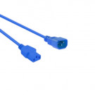 Power Cord, C14 - C13, 3x 0.75mm², Blue, 0.6m