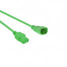 Power Cord, C14 - C13, 3x 0.75mm², Green, 0.6m