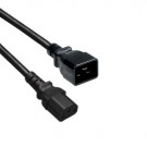 Power Cord, C20 - C13, 3x 1.00mm², Black, 1.8m