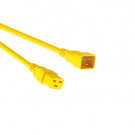 Power Cord, C20 - C19, 3x 1.50mm², Geel, 3m