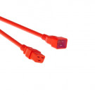 Power Cord, C20 - C19, 3x 1.50mm², Red, 0.6m