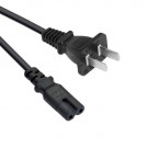Power Cord, China - C7, 2x 0.75mm², Black, 2.5m