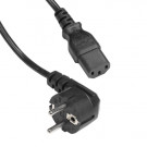 Power Cord, Schuko Angled - C13, 3x 1.00mm², Black, 2.5m