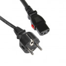 Power Cord, Schuko - C13 Lock, 3x 1.00mm², Black, 2.5m