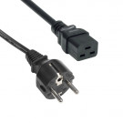 Power Cord, Schuko - C19, 3x 1.50mm², Black, 2.5m