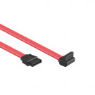 SATA Cable, 7-pin, Angled, Red, 0.5m