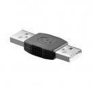 USB 2.0 Adaptor, USB-A male - USB-A male, Black