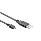 USB 2.0 Cable, A - Micro-B, Black, 0.5m